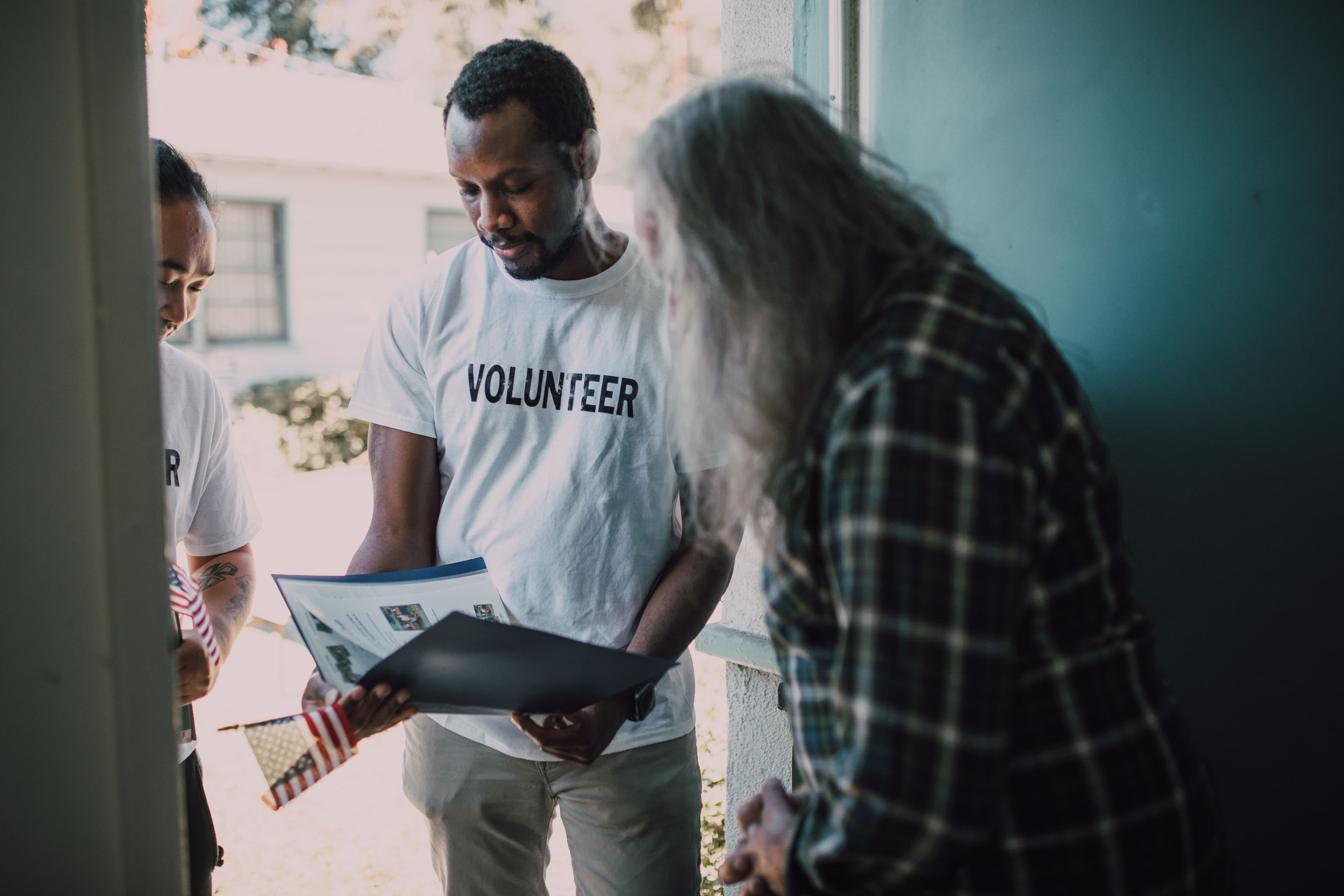 Outreach pop-up with community members