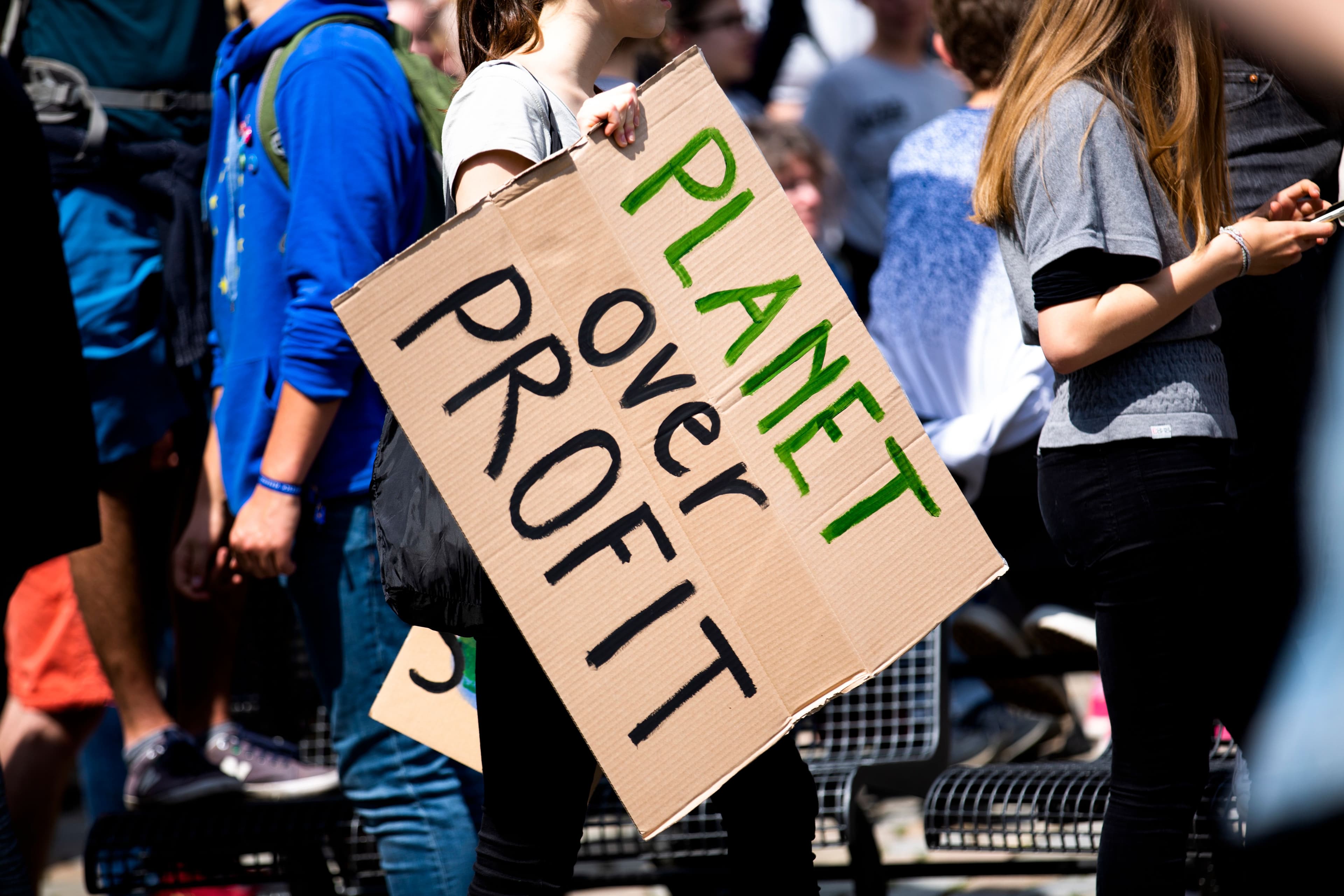 Young people acting together in public space